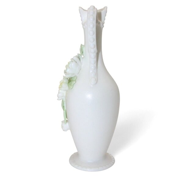 Ardalt Verithin Japan Porcelain Miniature Vase With Handle & Floral Embellishmen - Picture 4 of 9